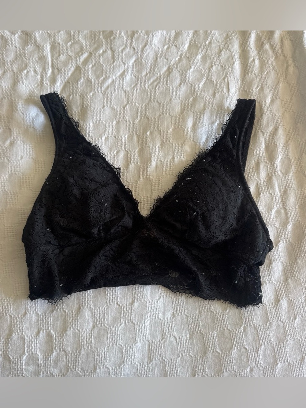 Aerie M Black Lace Wireless Bralette - Women Intimates